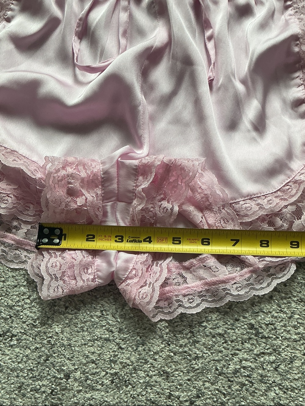 New Free People Satin Lace Trim Sleep Shorts ~ Pink - Picture 4 of 5